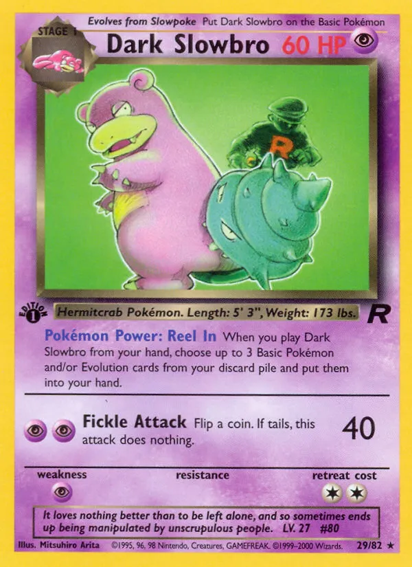Dark Slowbro #29, Team Rocket 1st Edition