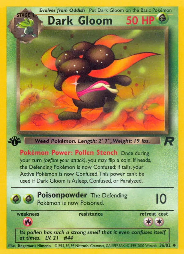 Dark Gloom #36, Team Rocket 1st Edition