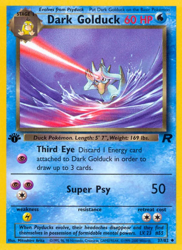 Dark Golduck #37, Team Rocket 1st Edition