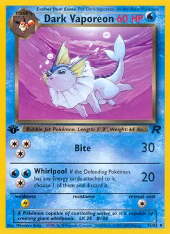 Dark Vaporeon #45, 1st Edition
