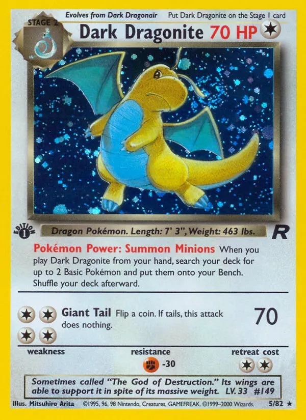 Dark Dragonite #5, Team Rocket 1st Edition