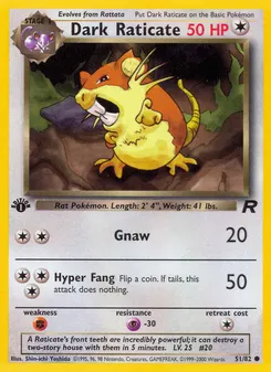 Dark Raticate #51, 1st Edition