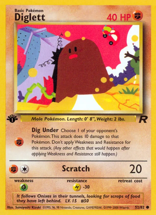 Diglett #52, Team Rocket 1st Edition