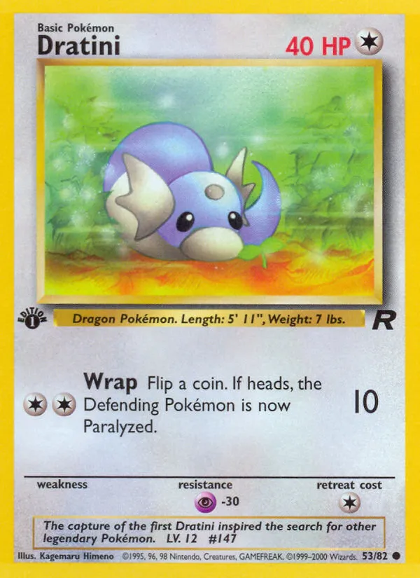 Dratini #53, Team Rocket 1st Edition