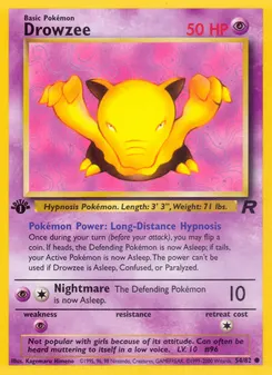 Drowzee #54, 1st Edition