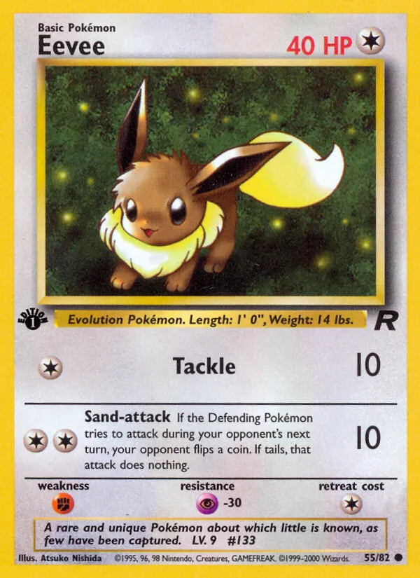 Eevee #55, Team Rocket 1st Edition