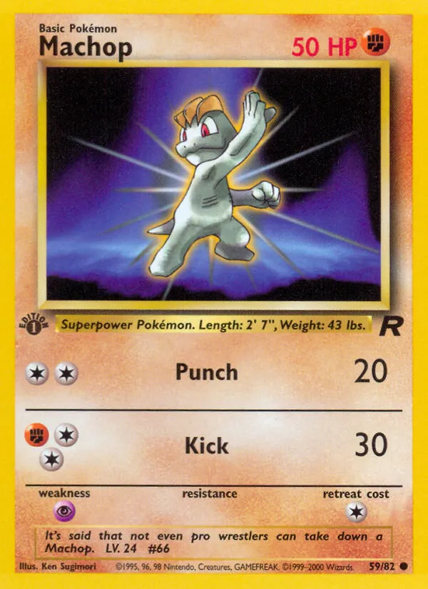 Machop #59, Team Rocket 1st Edition