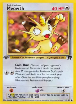 Meowth #62, 1st Edition