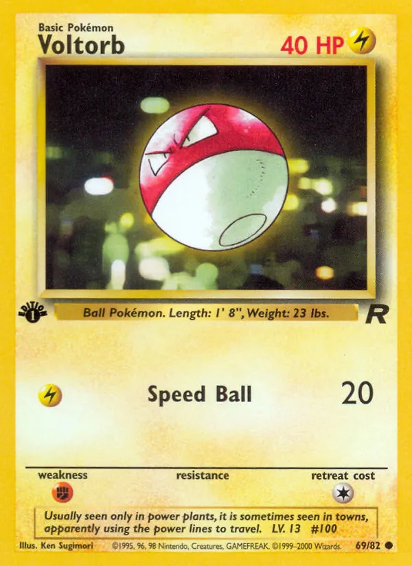 Voltorb #69, Team Rocket 1st Edition