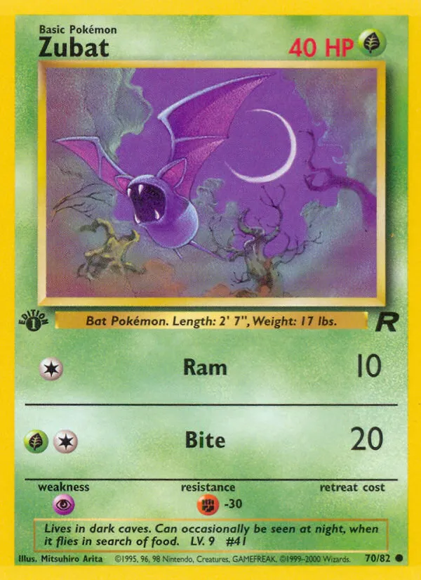 Zubat #70, Team Rocket 1st Edition