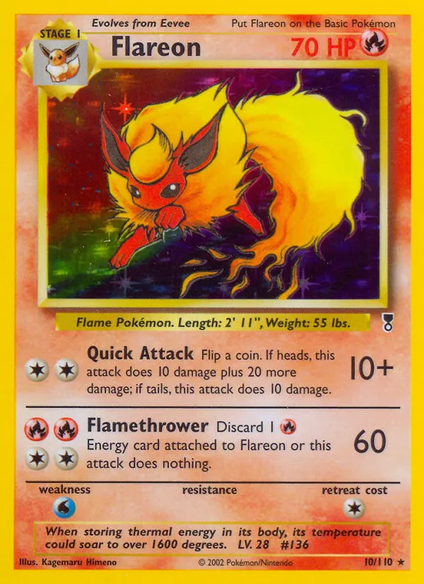Flareon #10, Legendary Collection Reverse Foil
