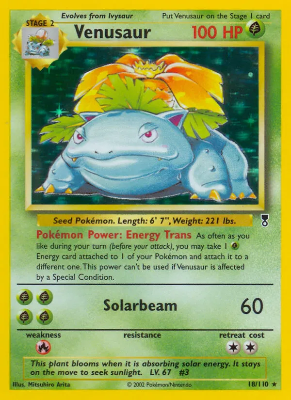 Venusaur #18, Legendary Collection Reverse Foil