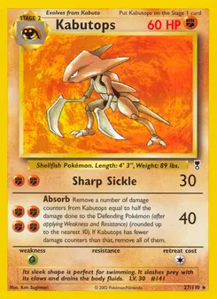 Kabutops #27, Reverse Foil