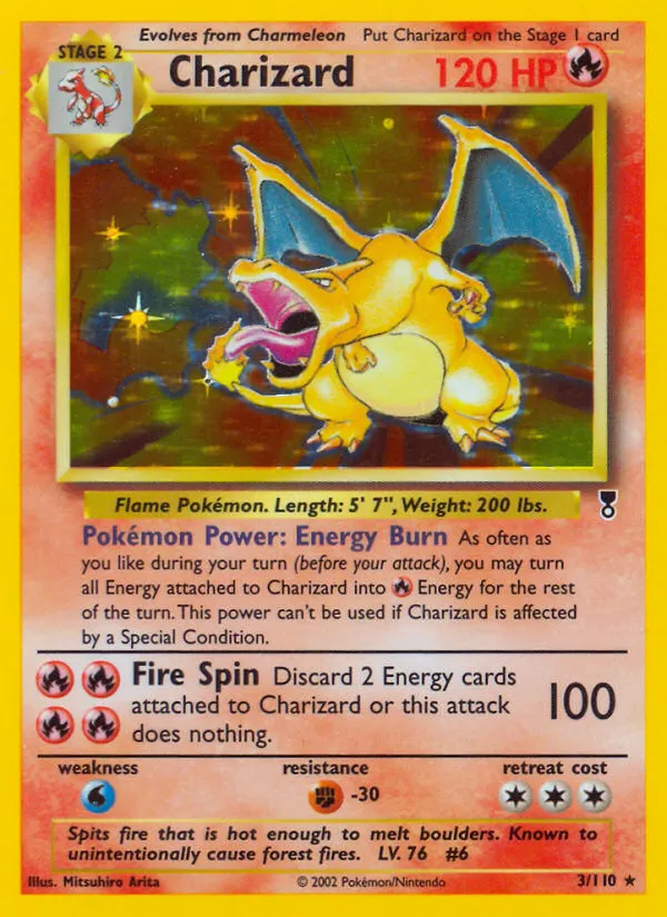 Charizard #3, Legendary Collection Holo