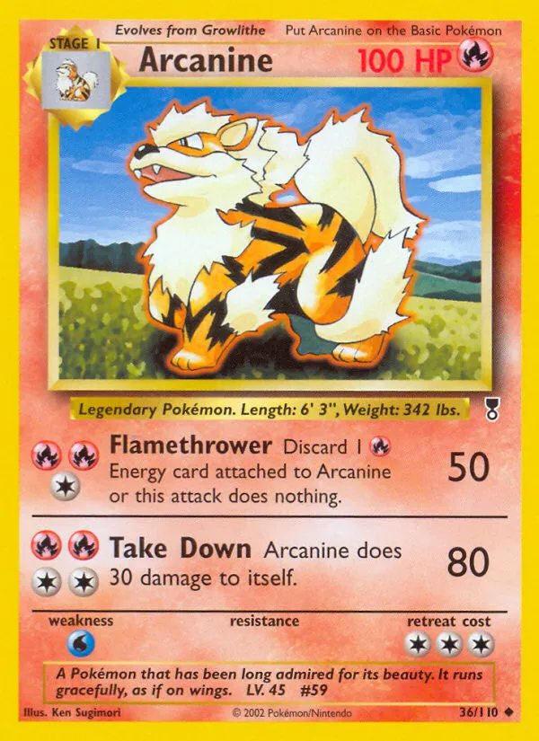 Arcanine #36, Legendary Collection
