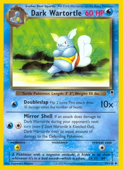 Dark Wartortle #39, Reverse Foil