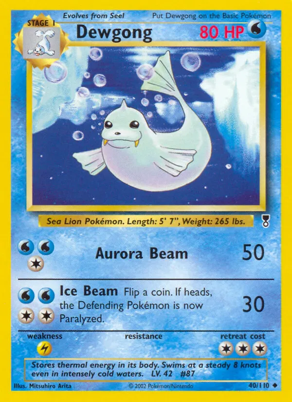 Dewgong #40, Legendary Collection