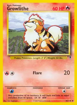 Growlithe #45, Reverse Foil