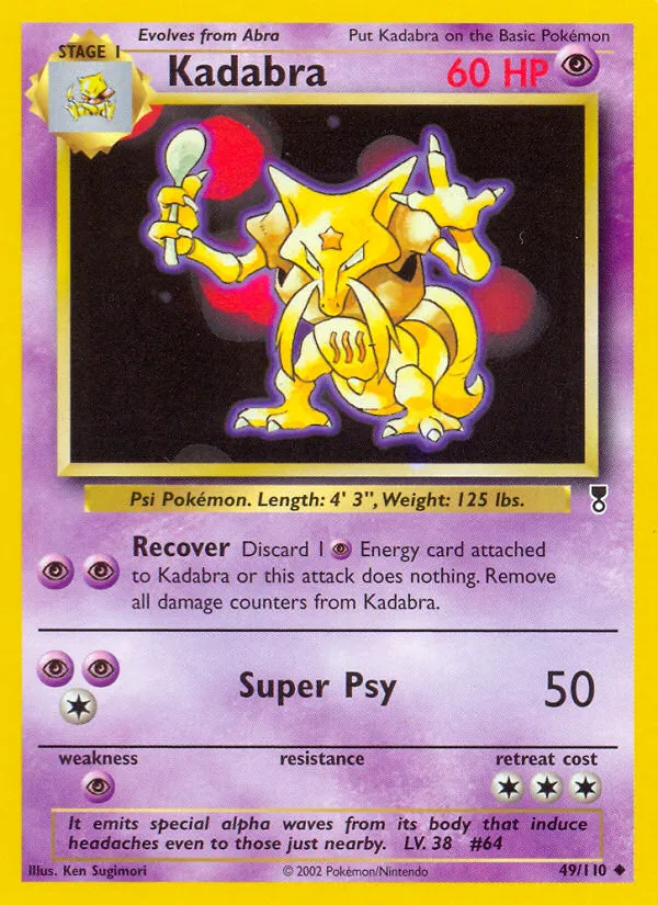 Kadabra #49, Legendary Collection Reverse Foil