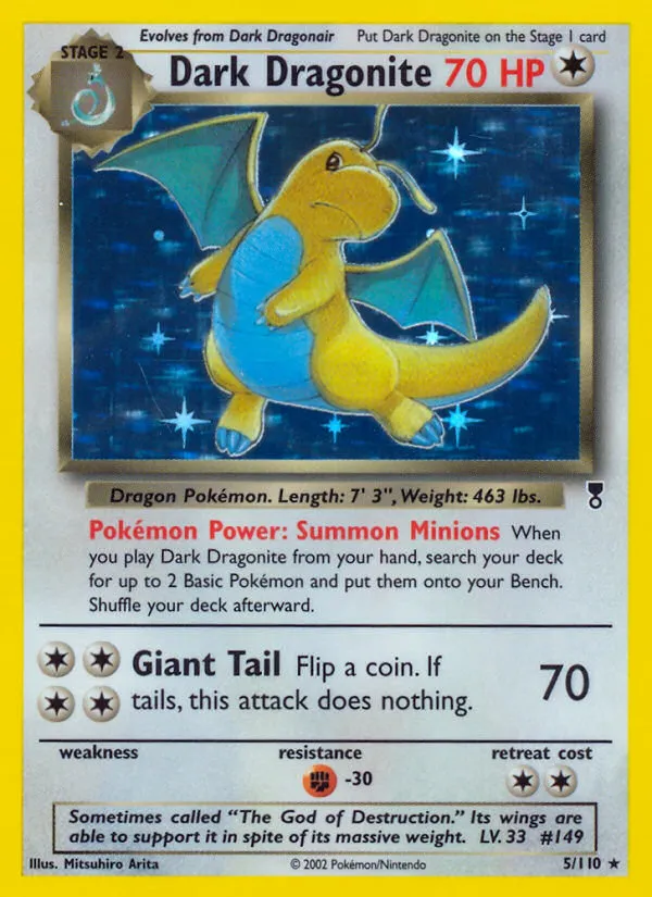 Dark Dragonite #5, Legendary Collection Reverse Foil