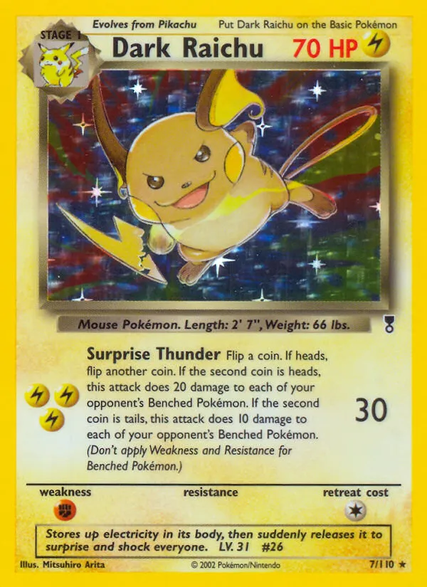 Dark Raichu #7, Legendary Collection