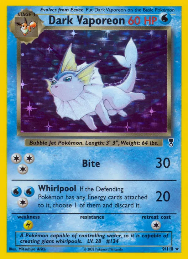 Dark Vaporeon #9, Legendary Collection
