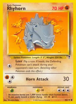 Rhyhorn #90, Reverse Foil