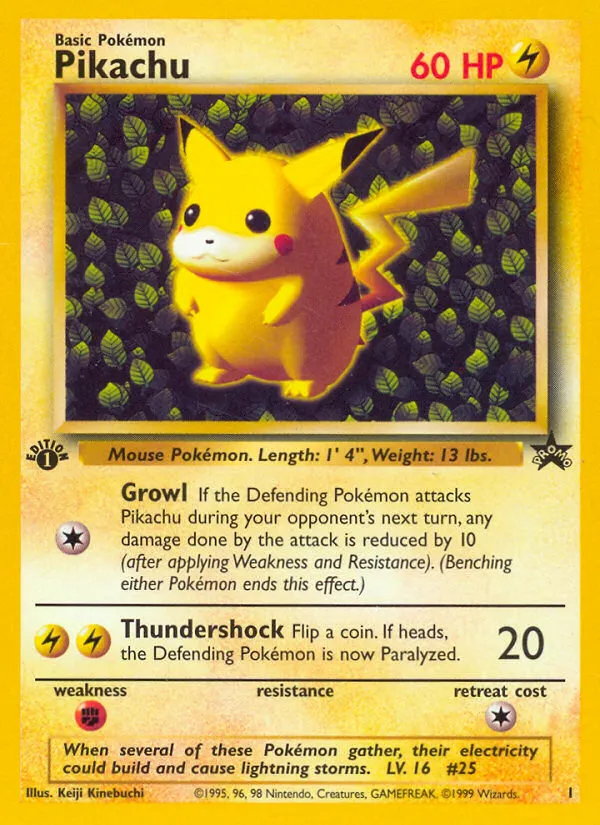 Pikachu #1, Wizards Black Star Promos 1st Edition