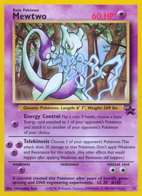 Mewtwo #12, Wizards Black Star Promos