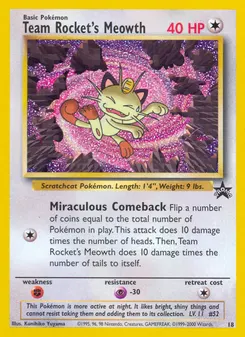 Team Rocket's Meowth #18, Pokemon League
