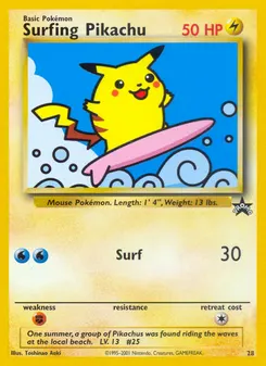 Surfing Pikachu #28, Wizards Black Star Promos