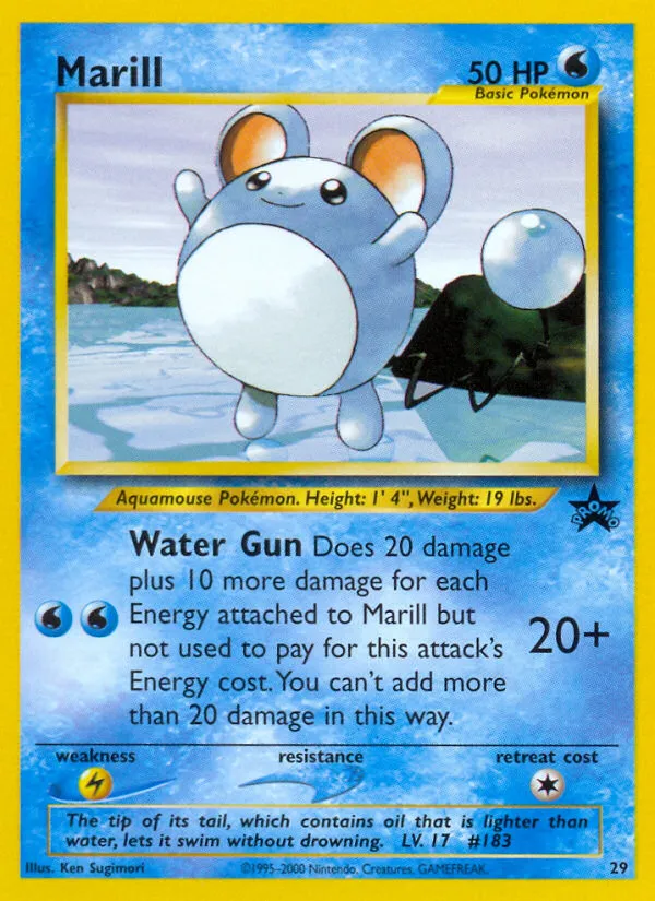 Marill #29, Wizards Black Star Promos Pokemon League