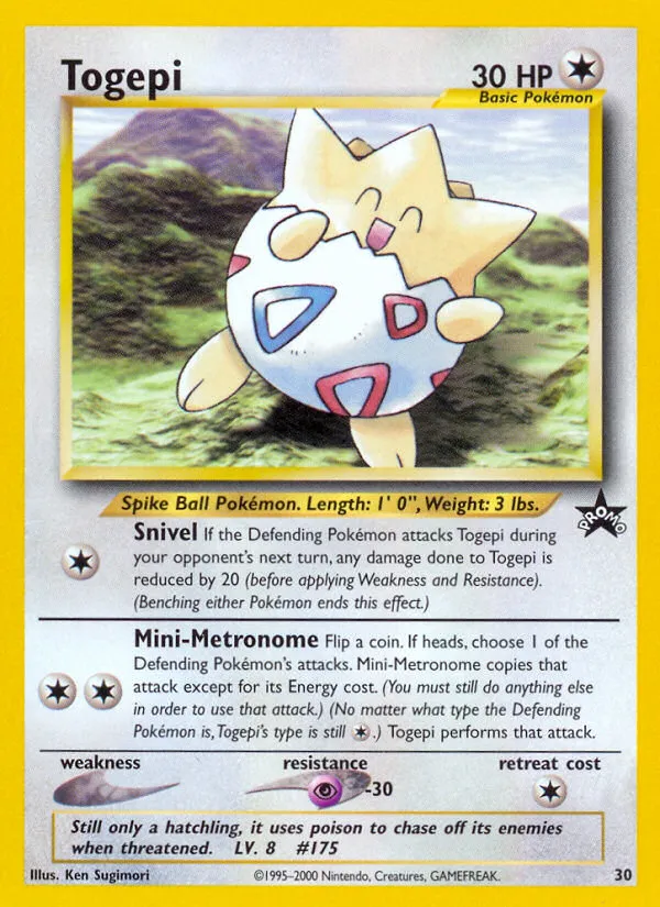 Togepi #30, Wizards Black Star Promos Pokemon League