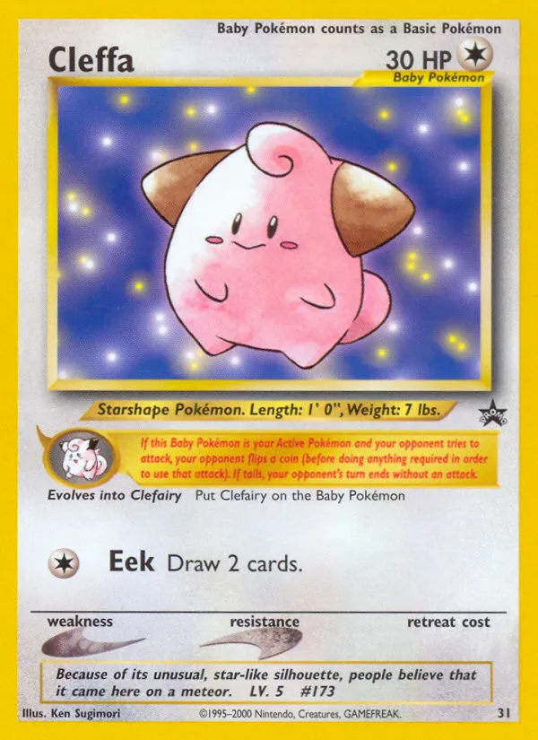 Cleffa #31, Wizards Black Star Promos Pokemon League