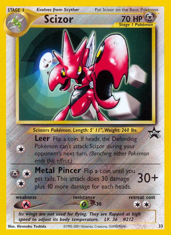 Scizor #33, Wizards Black Star Promos Pokemon League