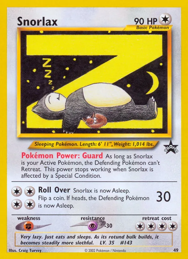 Snorlax #49, Wizards Black Star Promos