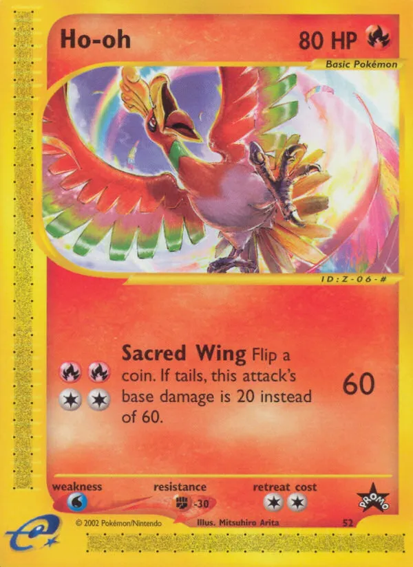 Ho-oh #52, Wizards Black Star Promos Pokemon Center NY