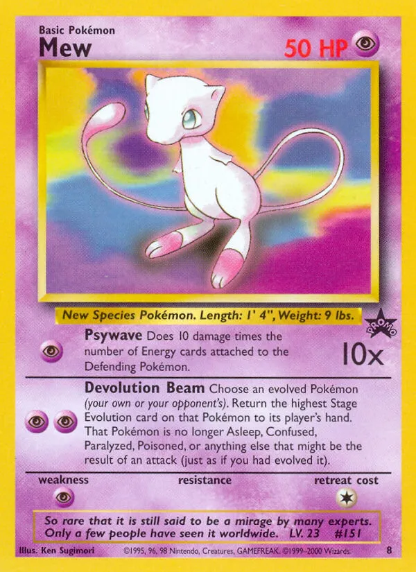 Mew #8, Wizards Black Star Promos Pokemon League