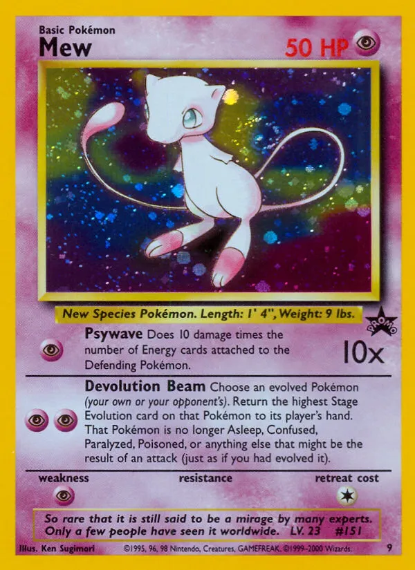 Mew #9, Wizards Black Star Promos Pokemon League
