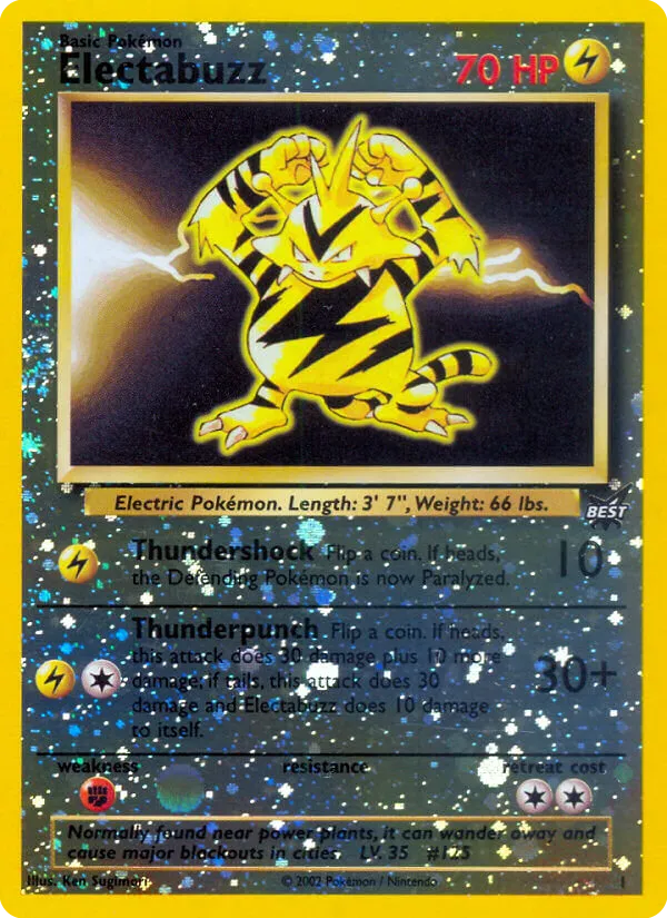 Electabuzz #1, Best of Game Reverse-Holo-Winner
