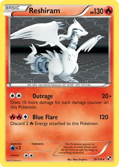 Reshiram #26, Reverse Foil