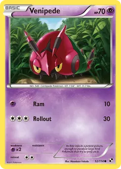 Venipede #52, Reverse Foil