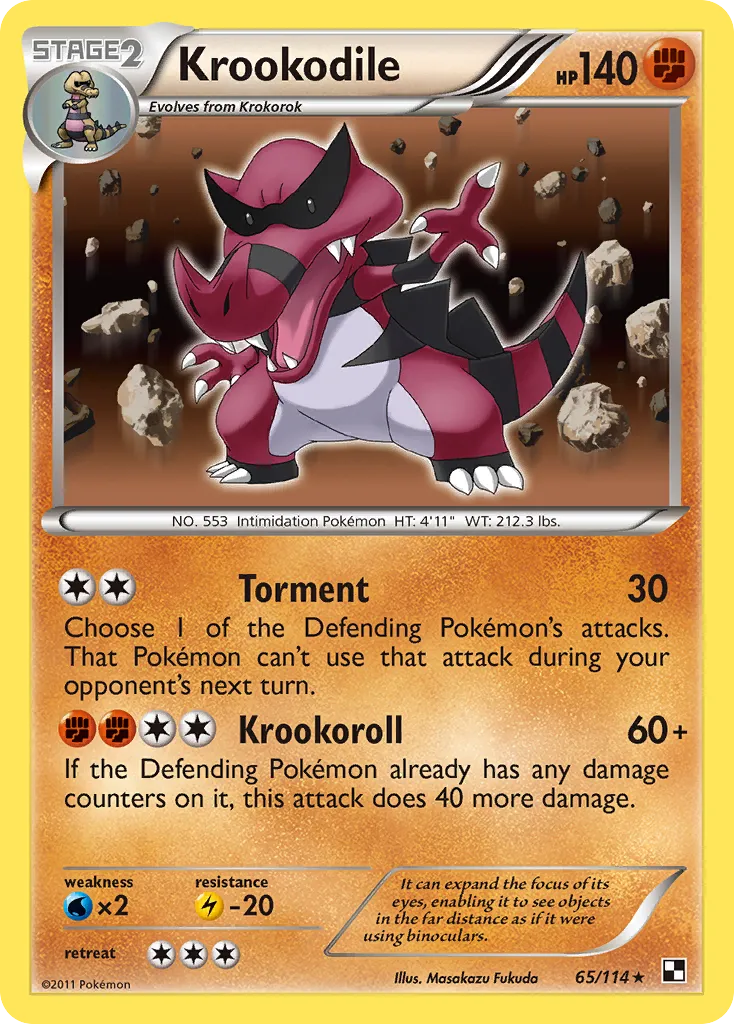 Krookodile #65, Black & White
