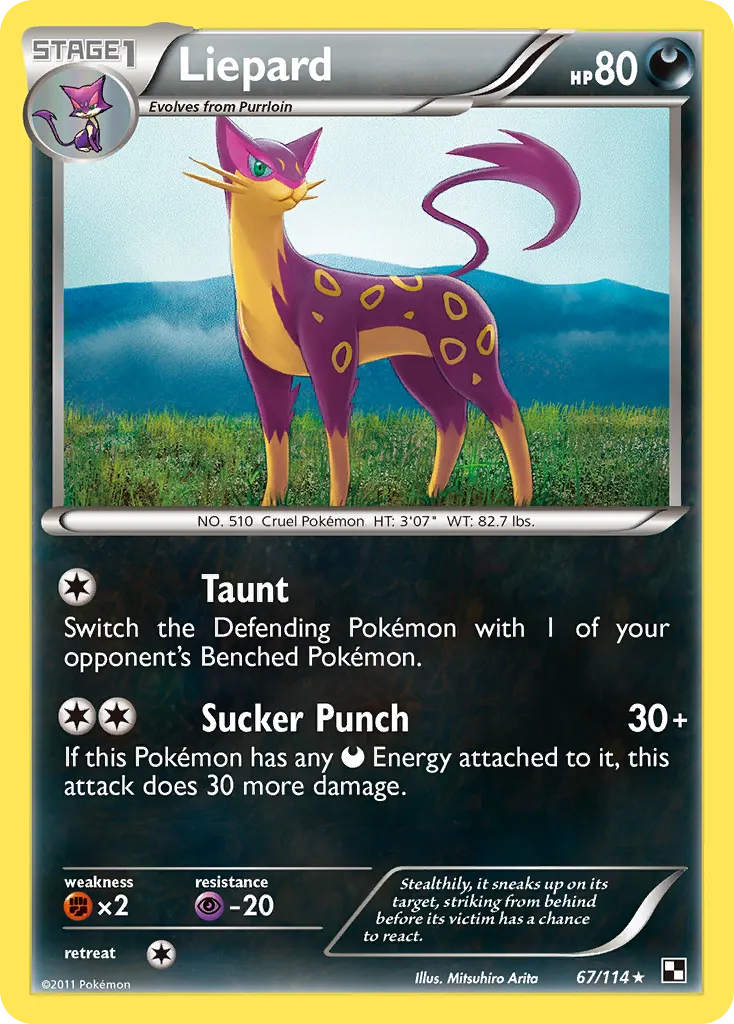 Liepard #67, Black & White Reverse Foil