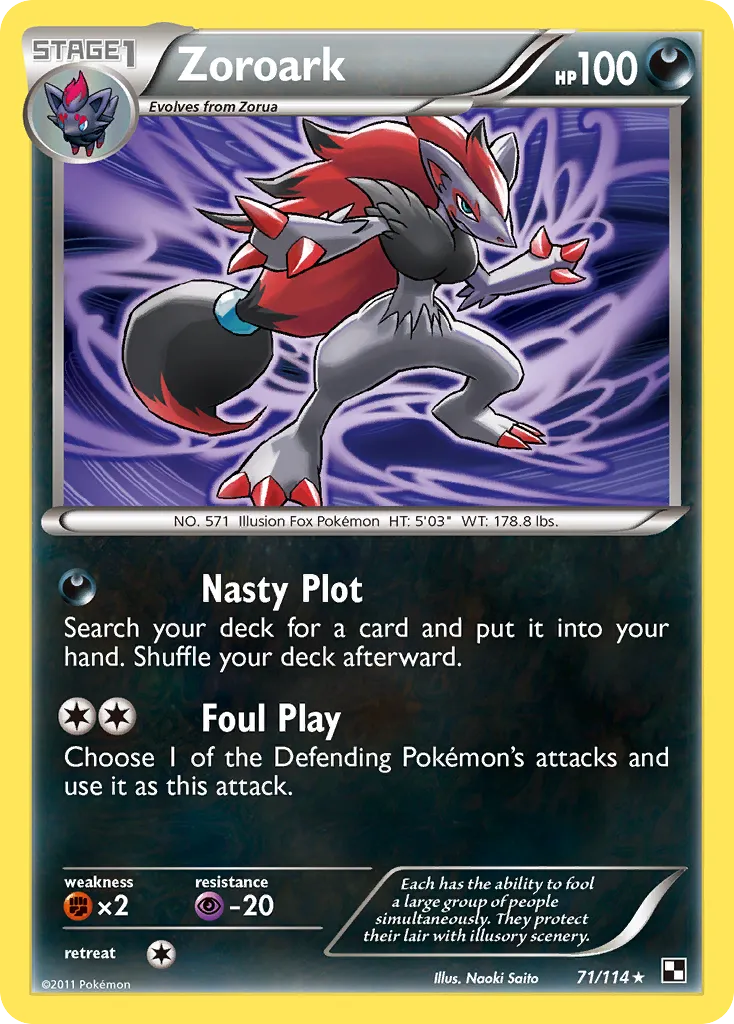 Zoroark #71, Black & White