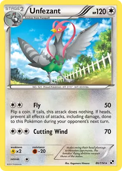 Unfezant #86, Reverse Foil