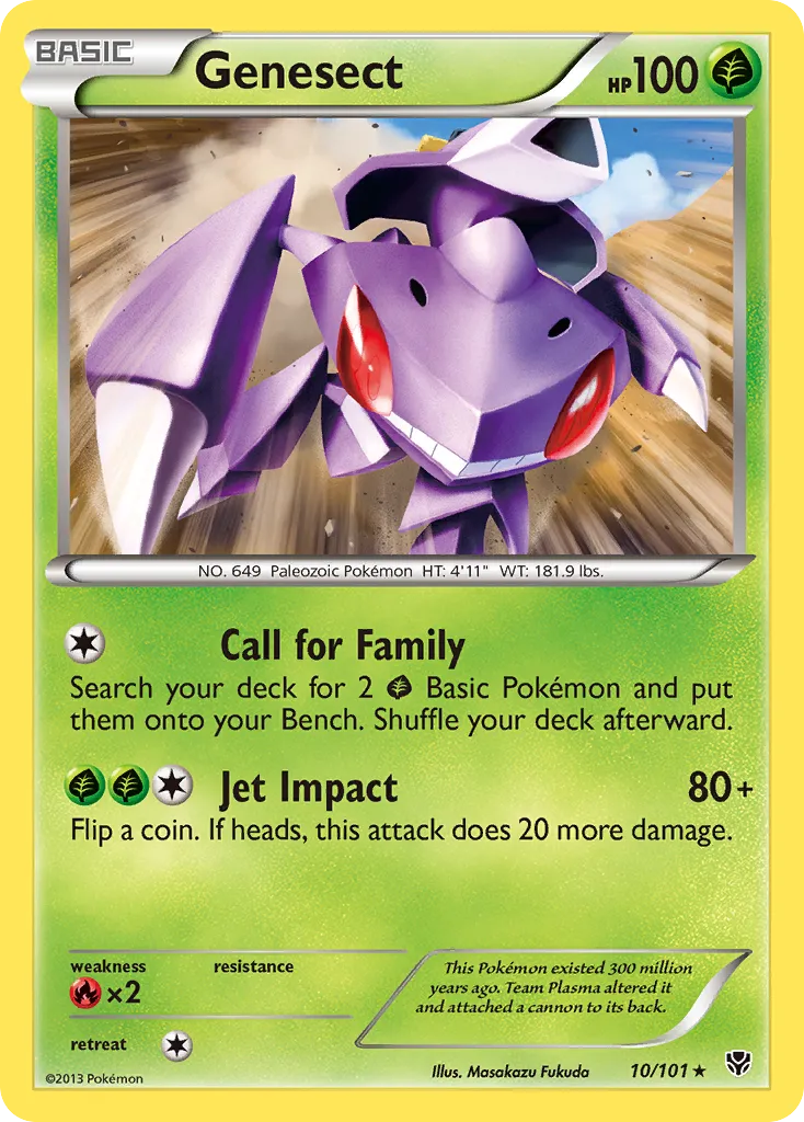 Genesect #10, Plasma Blast Holo Cracked Ice