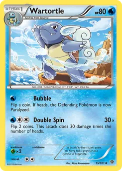 Wartortle #15, Reverse Foil