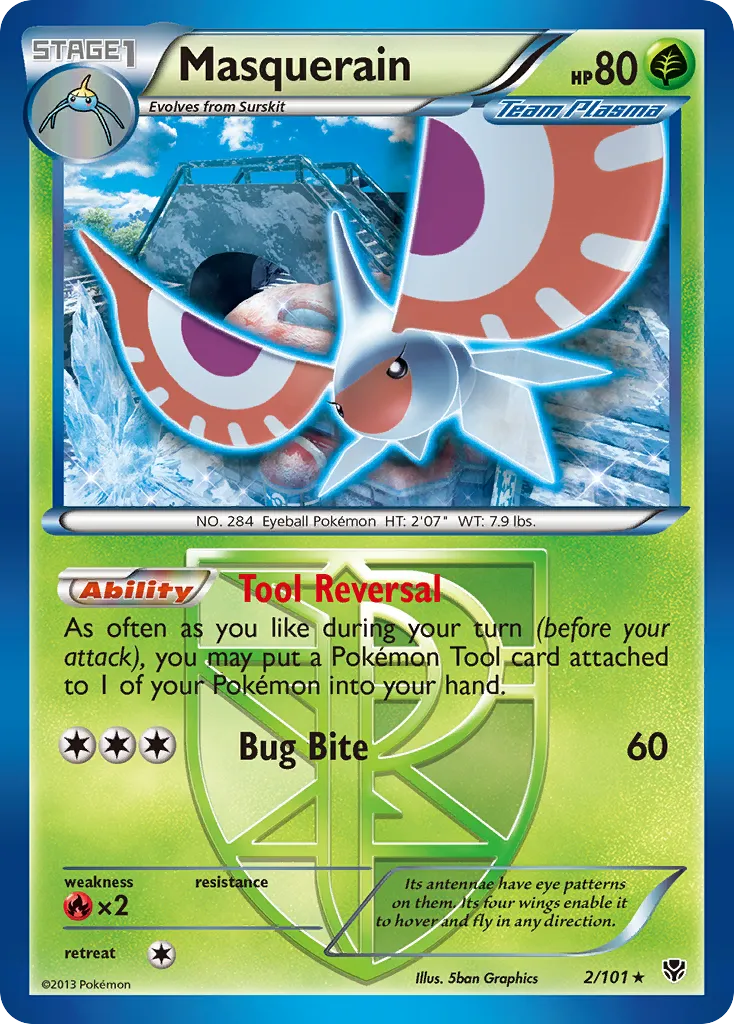 Masquerain #2, Plasma Blast Reverse Foil