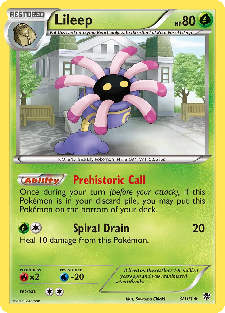 Lileep #3, Plasma Blast Reverse Foil